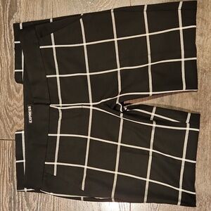 ❤️ EXPRESS COLUMNIST SLIM ANKLE PANTS - WINDOWPANE PLAID, 4 (27)